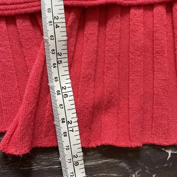 Coral Coloured Long Open Cardigan Open work Knitting - Picture 16 of 16
